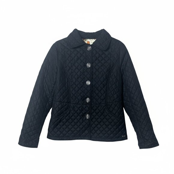 Steve Madden Black Quilted Women's Button Up Jacket Size Large - Picture 1 of 5